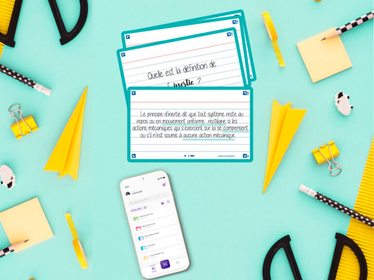 Flashcards and a mobile with SCRIBZEE app